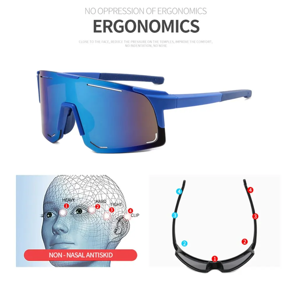 Cycling Sunglasses Polarized Cycling Sunglasses UV Protection Windproof Glasses For Men Women Polarized Lens Road Riding Bike Sport Glasses Eyewear