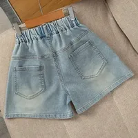 Shorts d'été en jean pour filles, pantalons courts en Denim avec nœud brodé, à la mode, pour enfants de 2 à 12 ans, vêtements en coton pour enfants, nouvelle collection 2