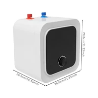Mini chauffe-eau électrique carré 1500W, 8l, sortie supérieure, pression 0,75mpa, écran LCD avec Valve de sécurité pour éviers, cuisines 3
