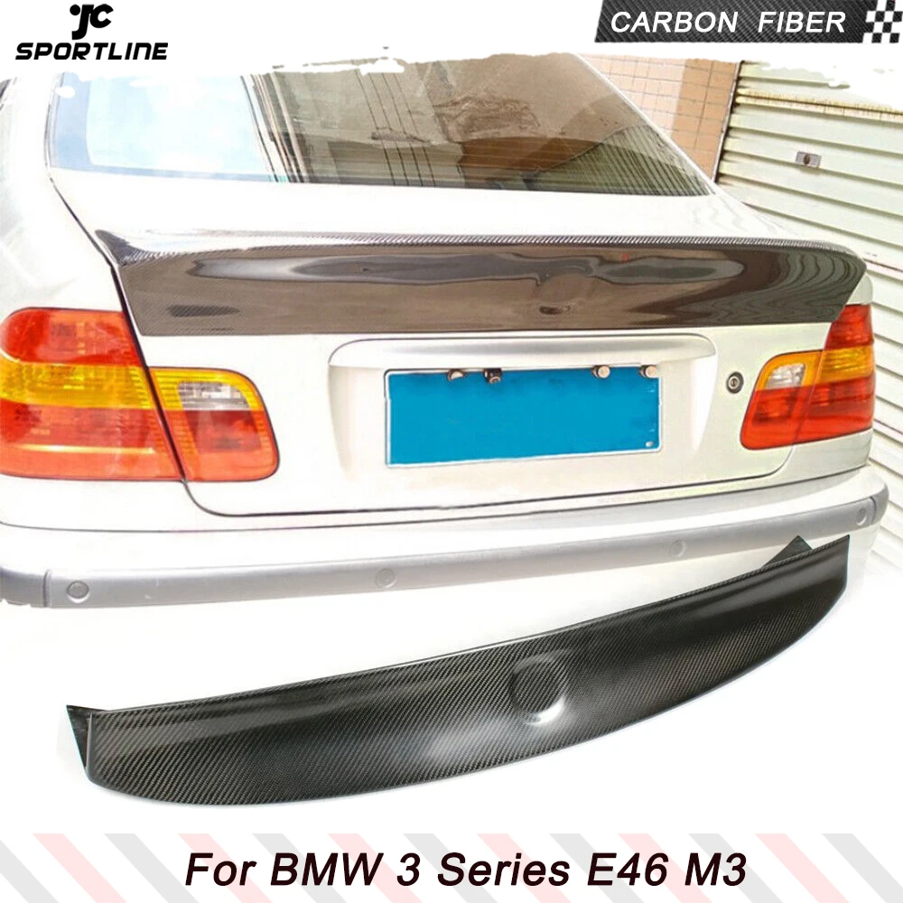 Spoiler Posteriore Tronco Boot Lip Wing Per Bmw E46 4Door Sedan M3 1999 - 2004 Fibra Di Carbonio Nero/Pu Grey Car Tuning Parts Frp Primer