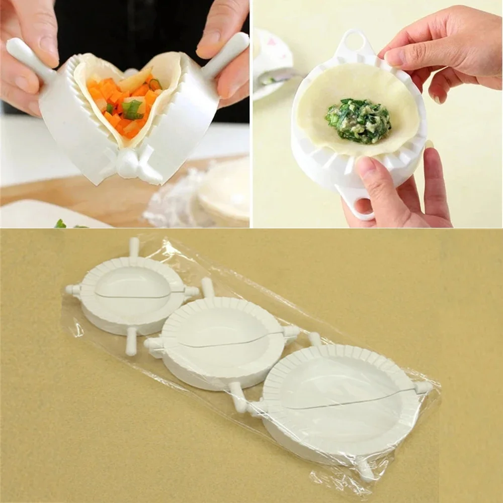 3pcs Dumpling Mold Dough Press Gadgets For Cooking Dumplings Easy DIY Cooking Pastry Chinese Food Jiaozi Maker Kitchen Tool dumpling maker