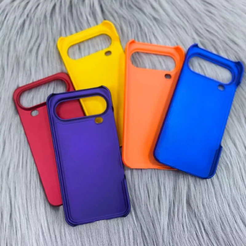 Slim Shockproof Matte Clear Phone Back Cover - Solid Color Bumper Shell