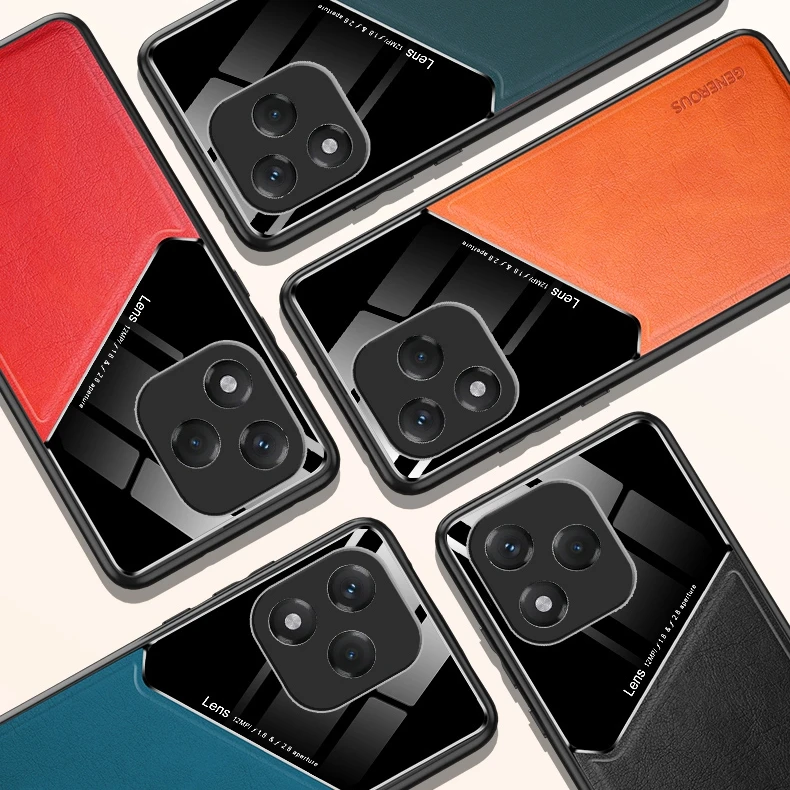 Elegant Leather Texture Shockproof Case with Magnetic Suction Holder