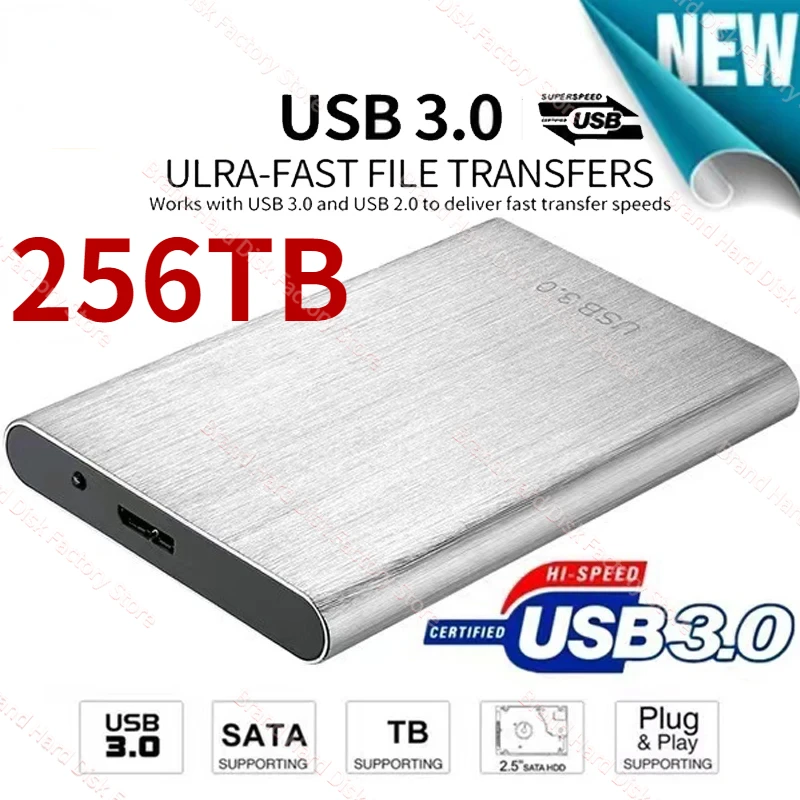 

Portable 256TB SSD 2TB 4TB High-speed External Hard Drive Mass Storage Mobile Hard Disks For Desktop Laptop Android ps5