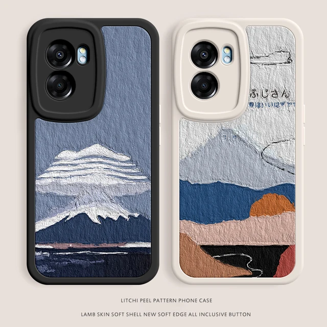 Mount Fuji Pattern Case for OPPO K10 K9 R17 RX17 R15 Pro Neo R15X R11 R11S K9S K7 K7X K5 K3 K1 5G Fundas Soft Oil Painting Cover