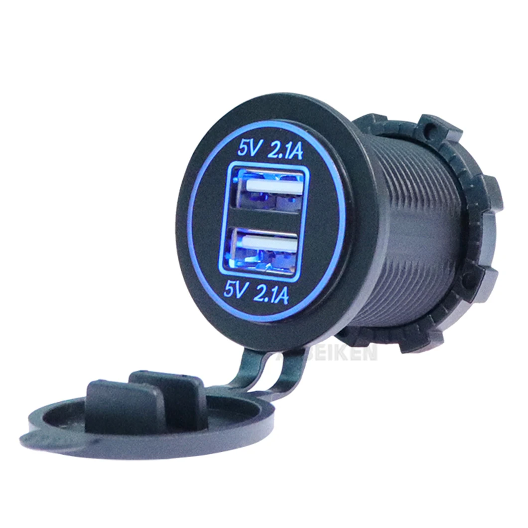 DualPortCarUSBPowerChargerSocket5V42ADoubleUSBSocketwith