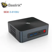 Beelink sei8 i3-8109U mini pc windows 8gb ddr4 ram 500gb m.2 nvme pcle ssd wifi 4k duplo computador de jogos hd