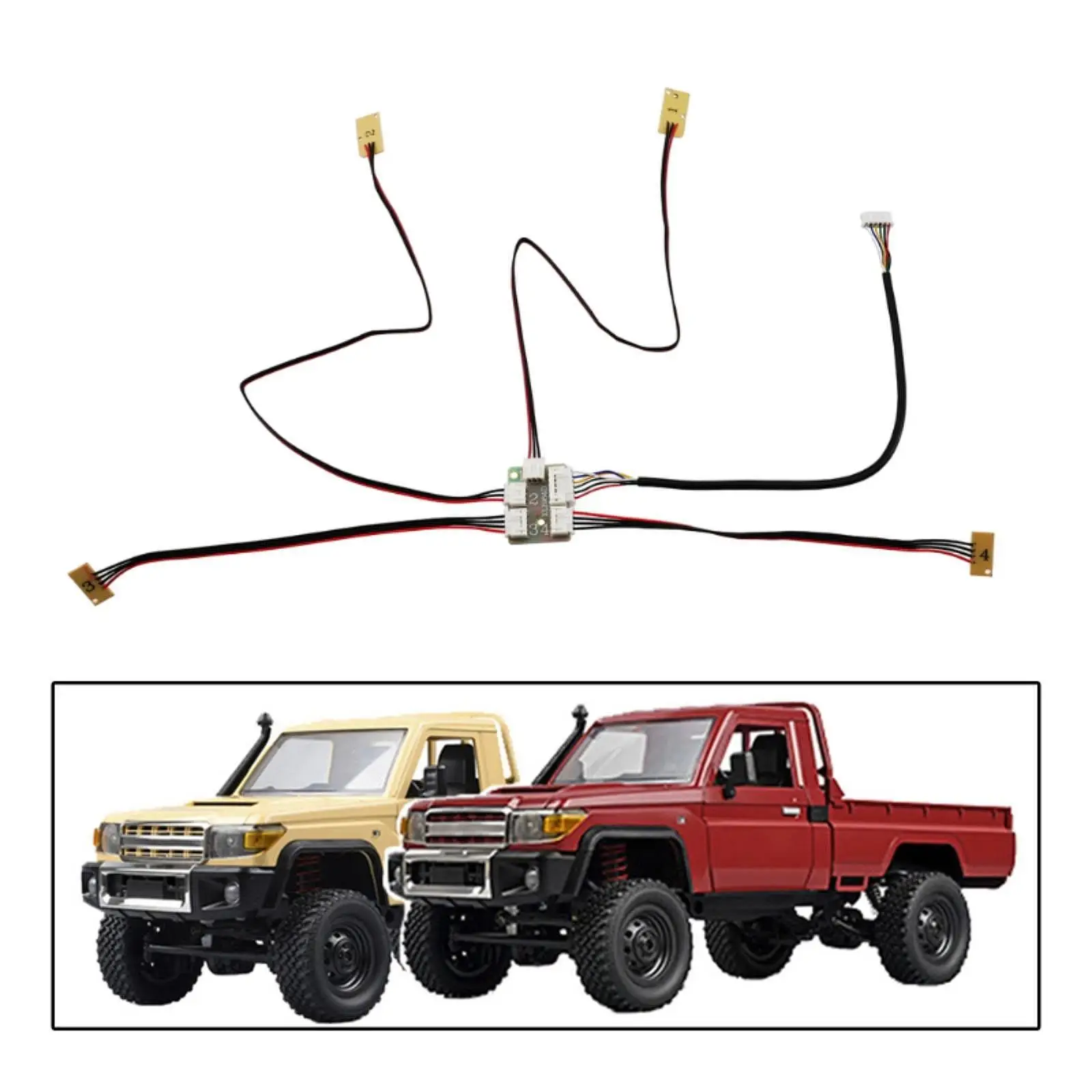 Feux stop du kit d'éclairage LED pour voiture RC MN82 1/12 illuminés à l'arrière