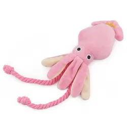 Durable Octopus Plush Rope Toy for Pets - Interactive Fun for Indoors & Outdoors (Pink)