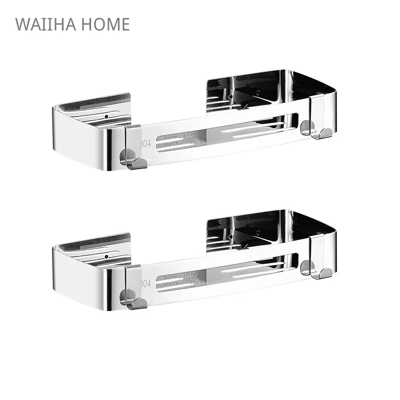 Stainless Steel Bathroom Shelves Corner Shelf Organizer Kitchen Sucker Wall Mounted Storage Corner Rack Bathroom Accessories 4