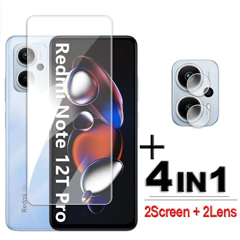 

For Redmi Note 12T Pro Glass Full Glue Clear Screen Protector For Redmi Note 12T Pro Tempered Glass For Note 12T Pro Lens Film