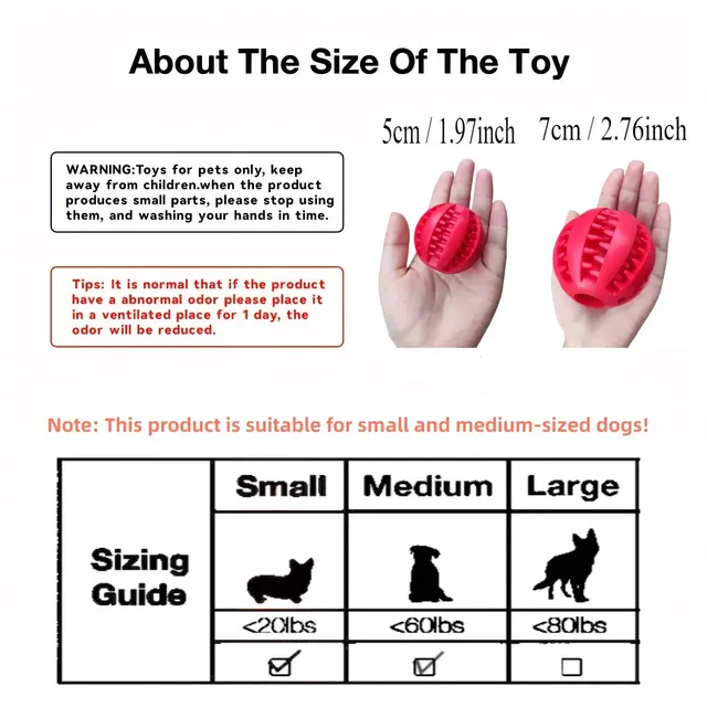 Dog Toy Ball, Nontoxic Bite Resistant Toy Ball for Pet Dogs Puppy Cat, Dog Pet Food Treat Feeder Chew Tooth Cleaning Ball 2