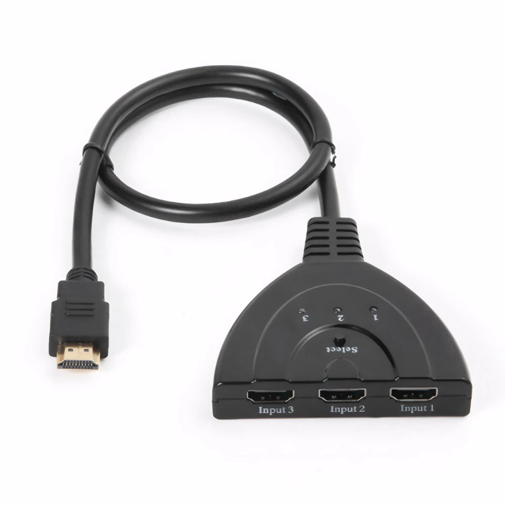 4K/1080P HDMI-Compatible Switch 3 in 1 Out HDMI-Compatible Hub HDMI-Compatible Switcher for Fire Stick HDTV PS4 Game Console PC