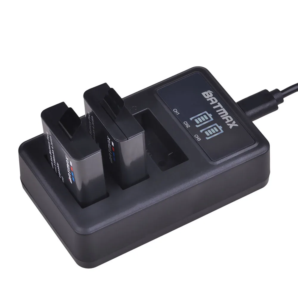 Batmax 1180mah pg 1050 Bateria para Sjcam Sj4000 Eken h9 Git-lb101 Akaso Campark Apeman Dbpower Wimius Brave Mais Carregador de Bateria - Image 6
