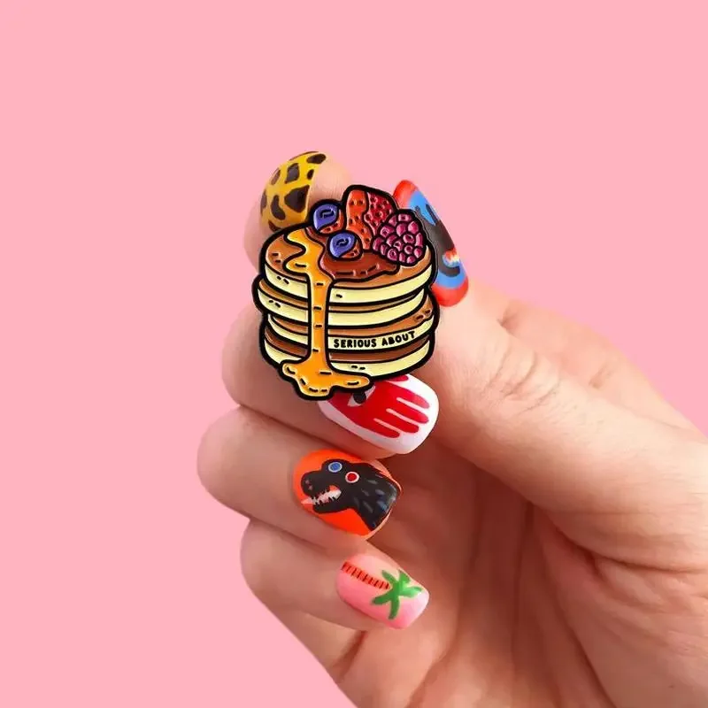 

Pancakes Enamel Pin Lapel Badge Brooch