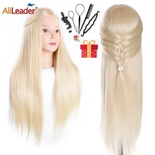 

Alileader 65Cm Mannequin Head With Hair Training Head Hair Practice Barber 7 Styles Hair Training Head For Hairstyles Free Gift
