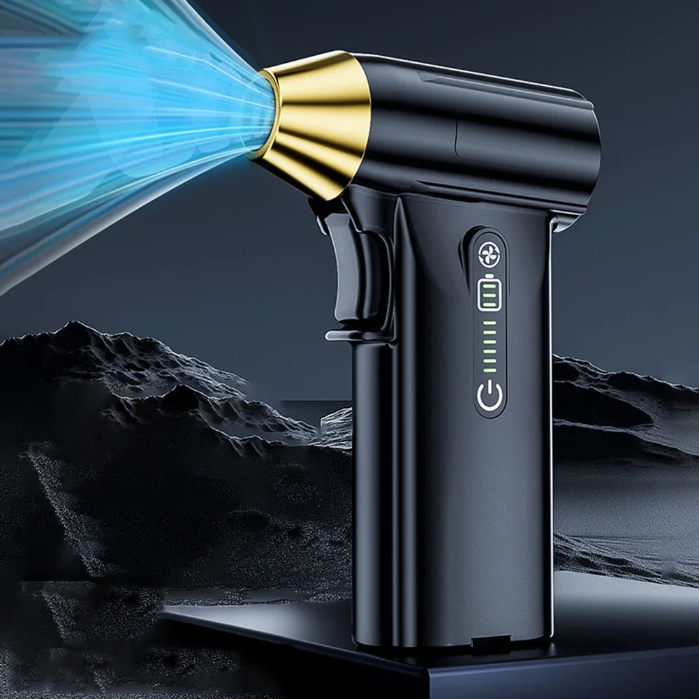 130000RPM Car Air Blower Electric Air Duster Turbo Blower Strong Turbofan Brushless Motor USB Rechargeable Car Cleaning