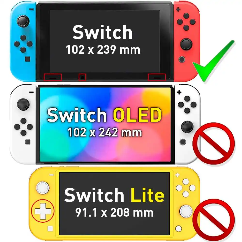 Premium hartowane szkło kompatybilny z Nintendo przełącznik płaski 9H zabezpieczenie ekranu z przodu, odporna na wstrząsy anty szok 4 Premium hartowane szkło kompatybilny z Nintendo przełącznik płaski 9H zabezpieczenie ekranu z przodu, odporna na wstrząsy anty szok 4