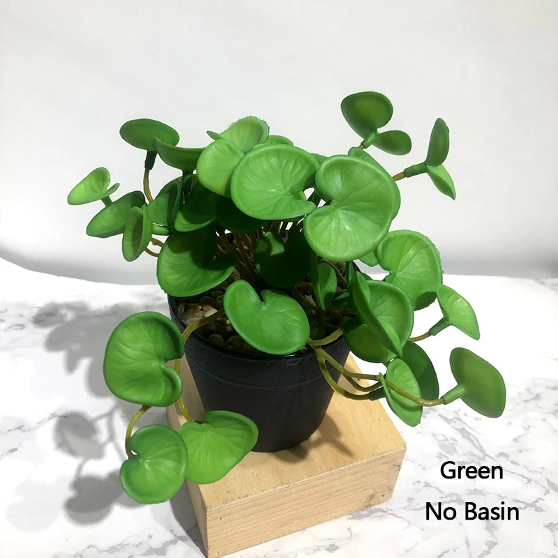 Description Picture 6 of itemArtificial Plant Mini Bouquet Copper Coin Grass Soft Glue Fake Green Plants Wall Hanging for Home Office Garden Decoration