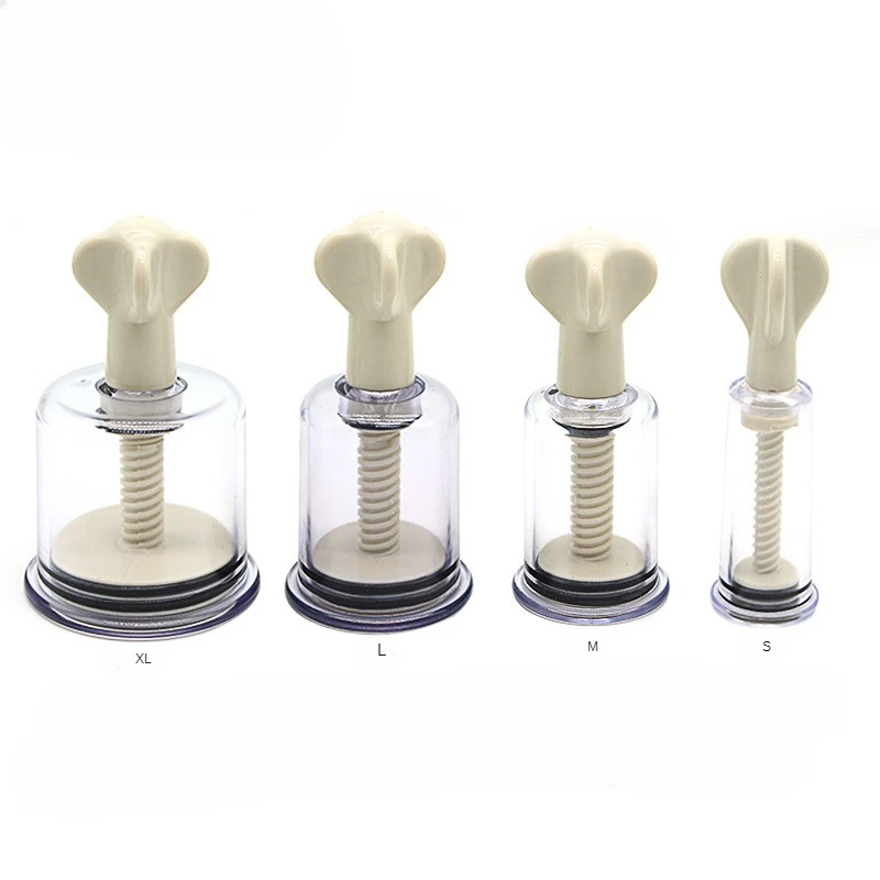 Rotating Handle Jar Vacuum Cupping Cans 4 Size For Massage Anti Cellulite Body Pain Relief Vacuum Massage Cup For Face Body facial cupping set