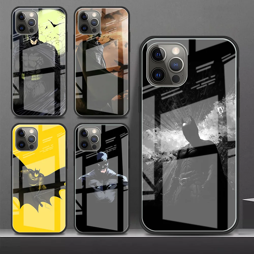 Чехол из закаленного стекла для Apple iPhone 11 12 Pro 7 XR X XS Max 8 6 6s Plus SE 2020 7Plus Tampa Batman |