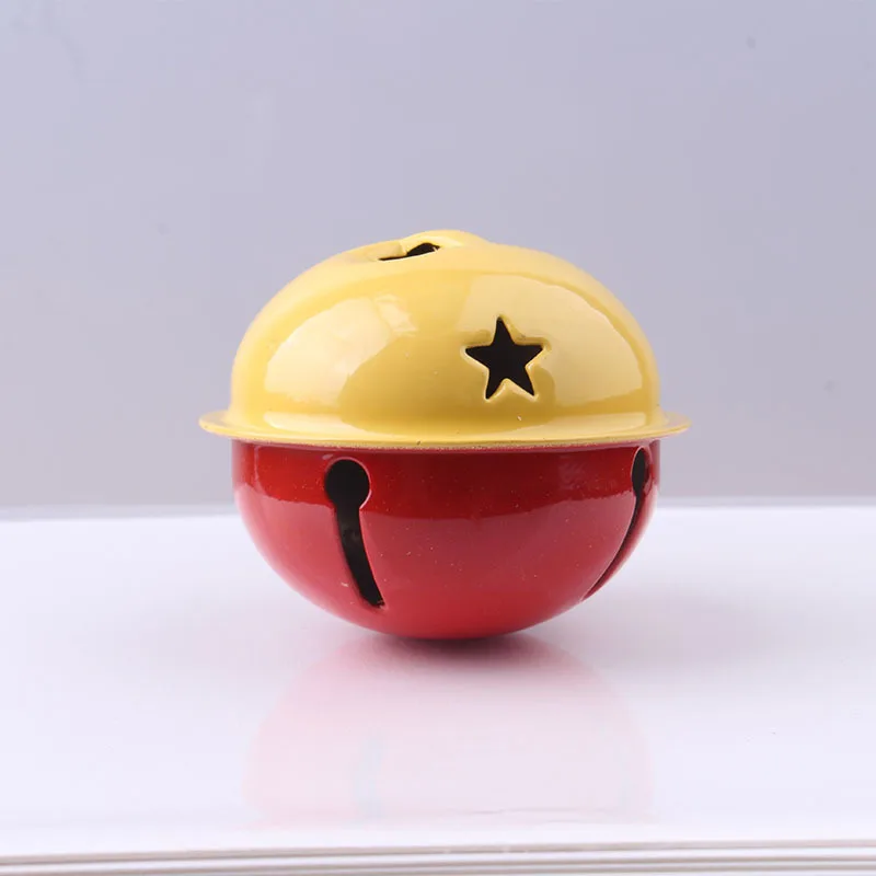 thumbnail image 1 of 40mm Big Hollow Star Jingle Bells Pendant Frosted Bell for Festival Party Christmas Tree Decor /DIY Craft Pet Necklace Ornament, 1 of 5
