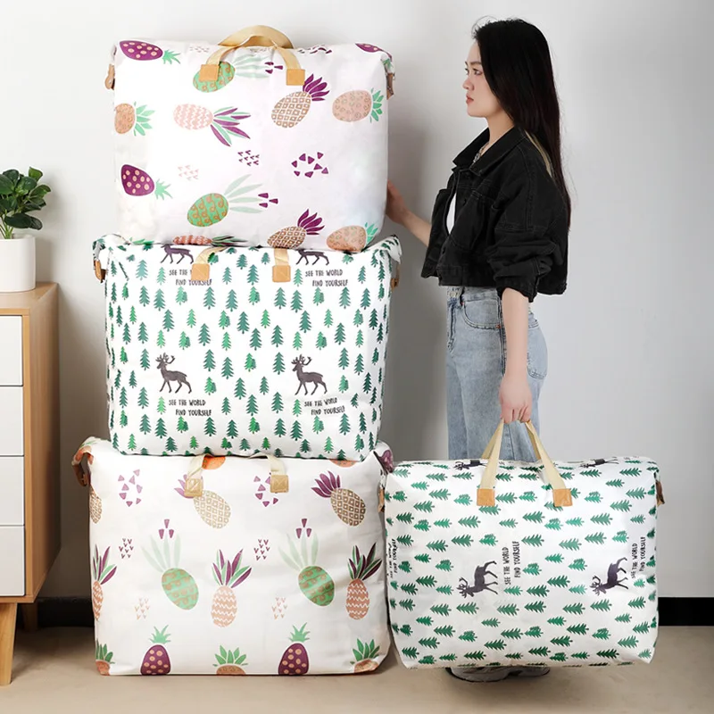 

Quilt Storage Bag Foldable Travel Bags Large Capacity Luggage Bag Women Waterproof Handbag Men Business Organizer Storage Bag