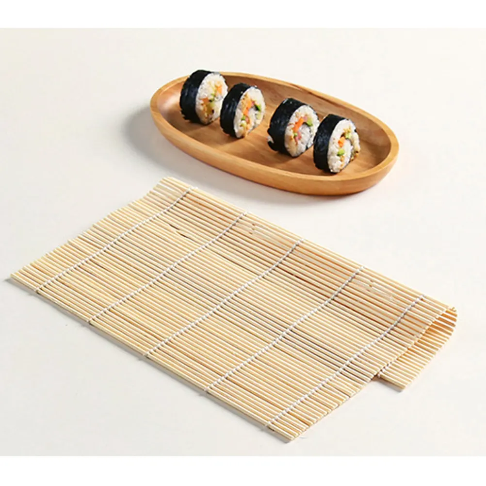 5개 고품질 대나무 초밥 김발 세트, 밥뭉치 만들기, 빠르게 세척 가능, 재사용 가능, 가정, 레스토랑, 주방용