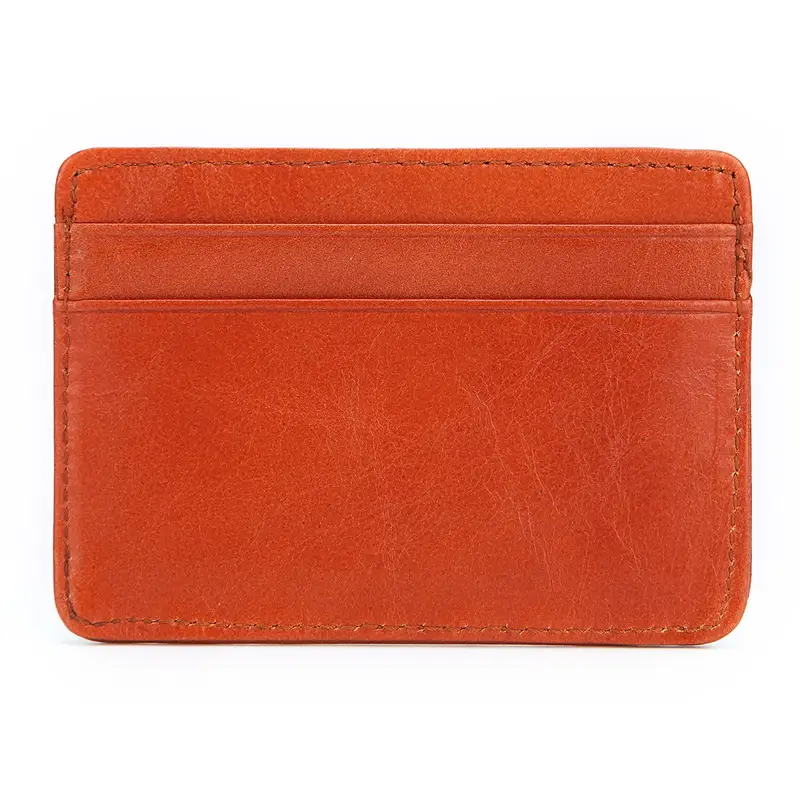 New Cow Leather Men's Card Bag Coin Purse Slim Credit Card Holder Wallet For Men and Women ID Card Pocket - Image 12