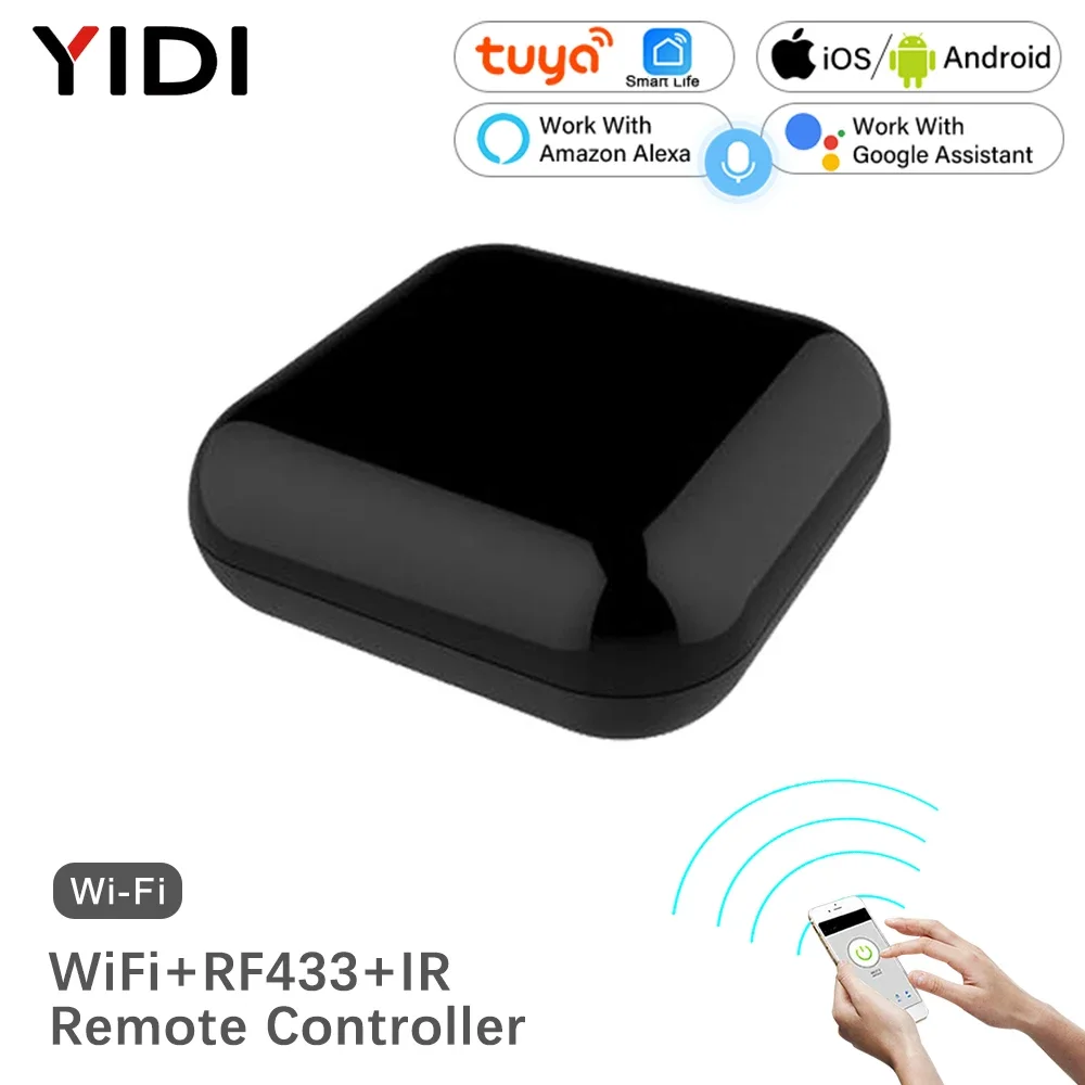 Wireless Remote Control Switch Smart Infrared Remote WiFi+RF+IR All-In-One Smart Universal Remote Controller RF Appliances Tuya Smart Life App Voice Control Alexa Google Home WiFi