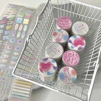 Korean Ins Cute Star Heart Basis Tape Scrapbooking Journal Decorative Adhesive Tapes DIY Material Sticker Stationery 2