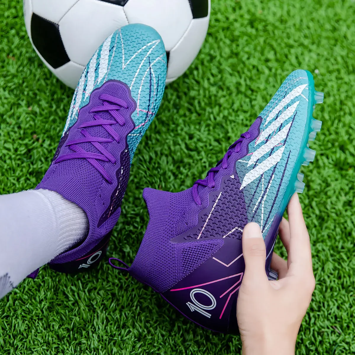 Men Soccer Shoes Turf Training Futsal Hall Boot Outdoor Sports Childrens Football Boots Male Free Shipping Sneakers_voghion.com