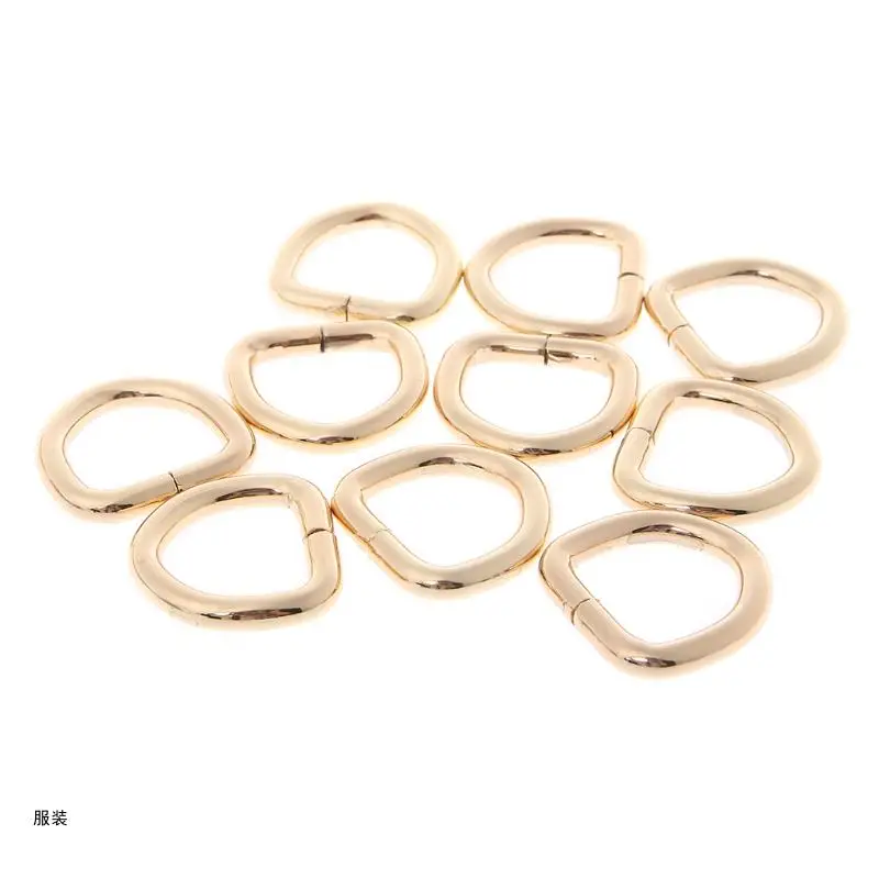 

D0UD 2 см металлическая сумка кожаная сумка кошелек ремень ремень Web D кольцо пряжка застежка 10 шт.