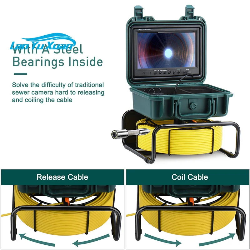 

Sewer Camera with Locator, 9'' Screen, 23mm Waterproof Borescope Endoscope Camera for Drain Pipe Pipeline Inspection