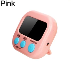 LCD Digital Kitchen Timer with Magnetic Back and Loud Alarm - Ideal (1pc pink)