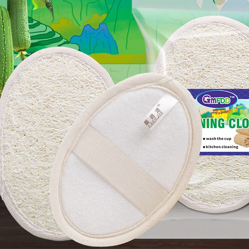 Natural Loofah Sponge Exfoliating Body Scrubber (2 Packs) Made With Eco