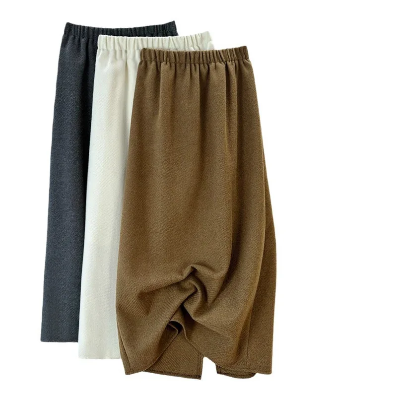 

Vintage High Waist Skirt Elegant Women Vintage Temperament Fashion All-match Retro Street Basic Casual Chic Skirt