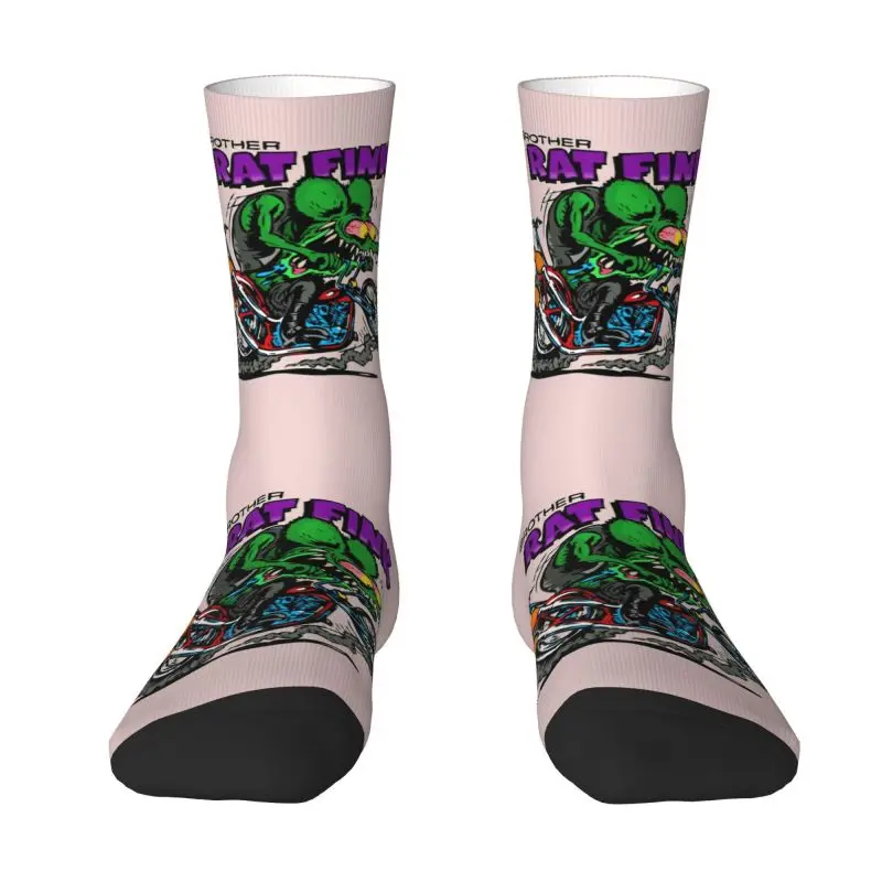 

Rat Fink Mens Crew Socks Unisex Novelty 3D Printed Animated Cartoon Dress Socks