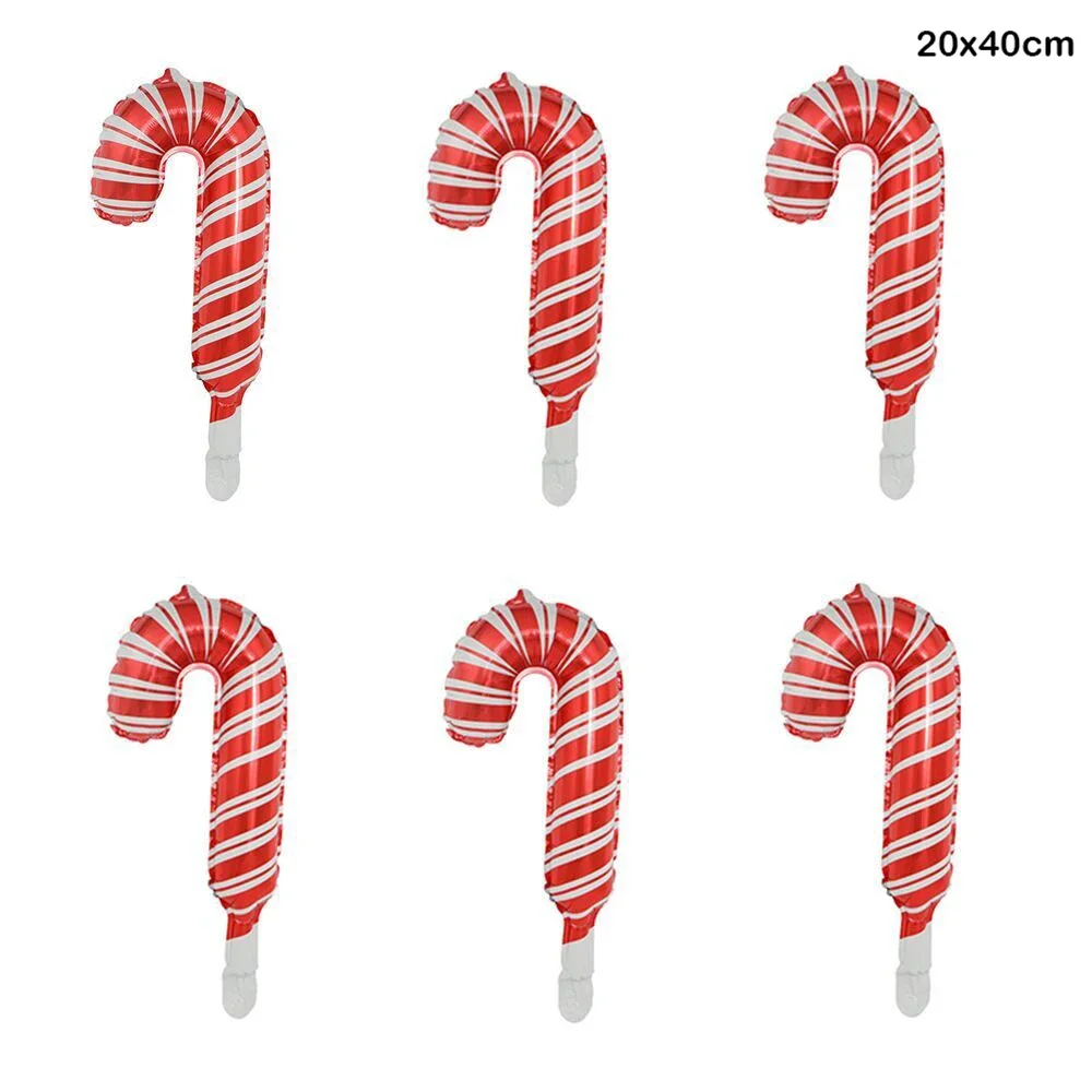 Weihnachten Zuckerstange Folienballons Weihnachten Rot Grün Süße Süßigkeiten Ballon Weihnachtsgeschenkbox Ballon Geburtstagsfeier Heimdekoration – Detail 11