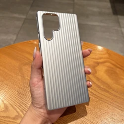 Fashion Plating 3D Stripe Armor Phone Cover with Corrugated Luggage Pattern for ZTE nubia RedMagic 10SPro (Silver)