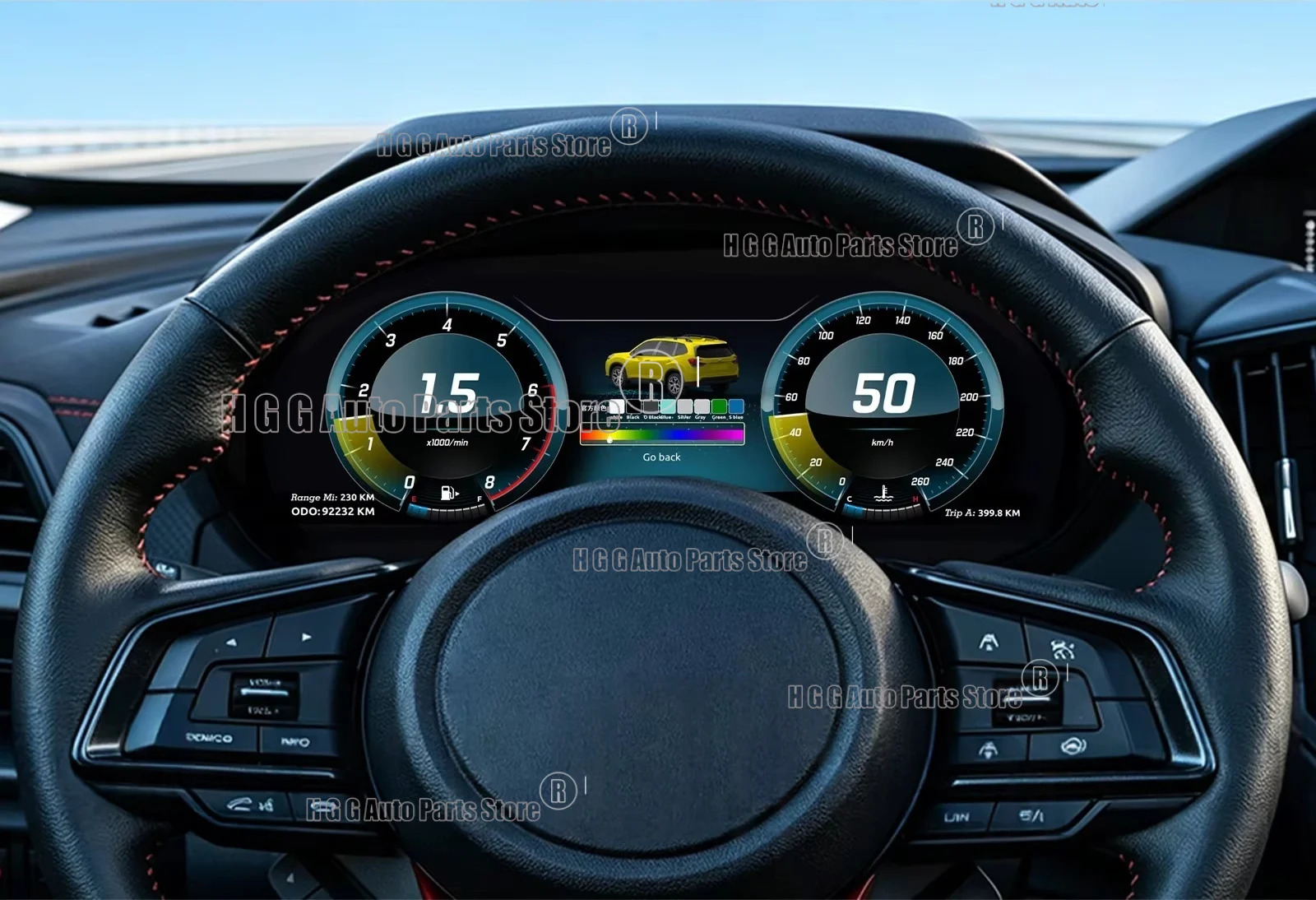 Panel de Instrumentos Digital LCD para Subaru Forester 2019-2024, Sistema Linux, Velocímetro 1
