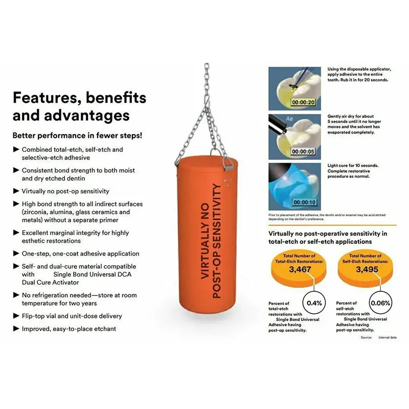 Single Bond Dental Universal Adhesive Light Cure Composite Resin Bonding Agent Teeth Glue 5ML/Bottle dental adhesive