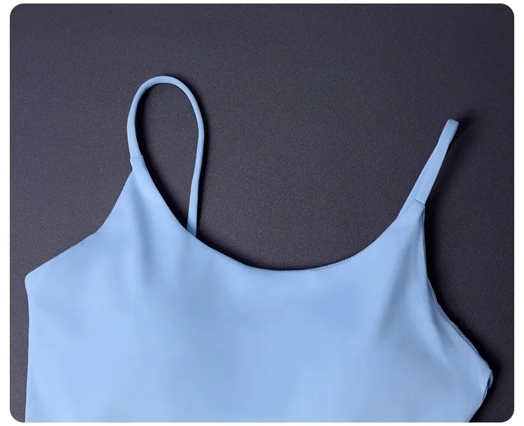 Sport-BH Top Lauf-Fitness-Weste Damen Schnelltrocknender Atmungsaktiver Yoga-Anzug Pilates-BH – Detail 3