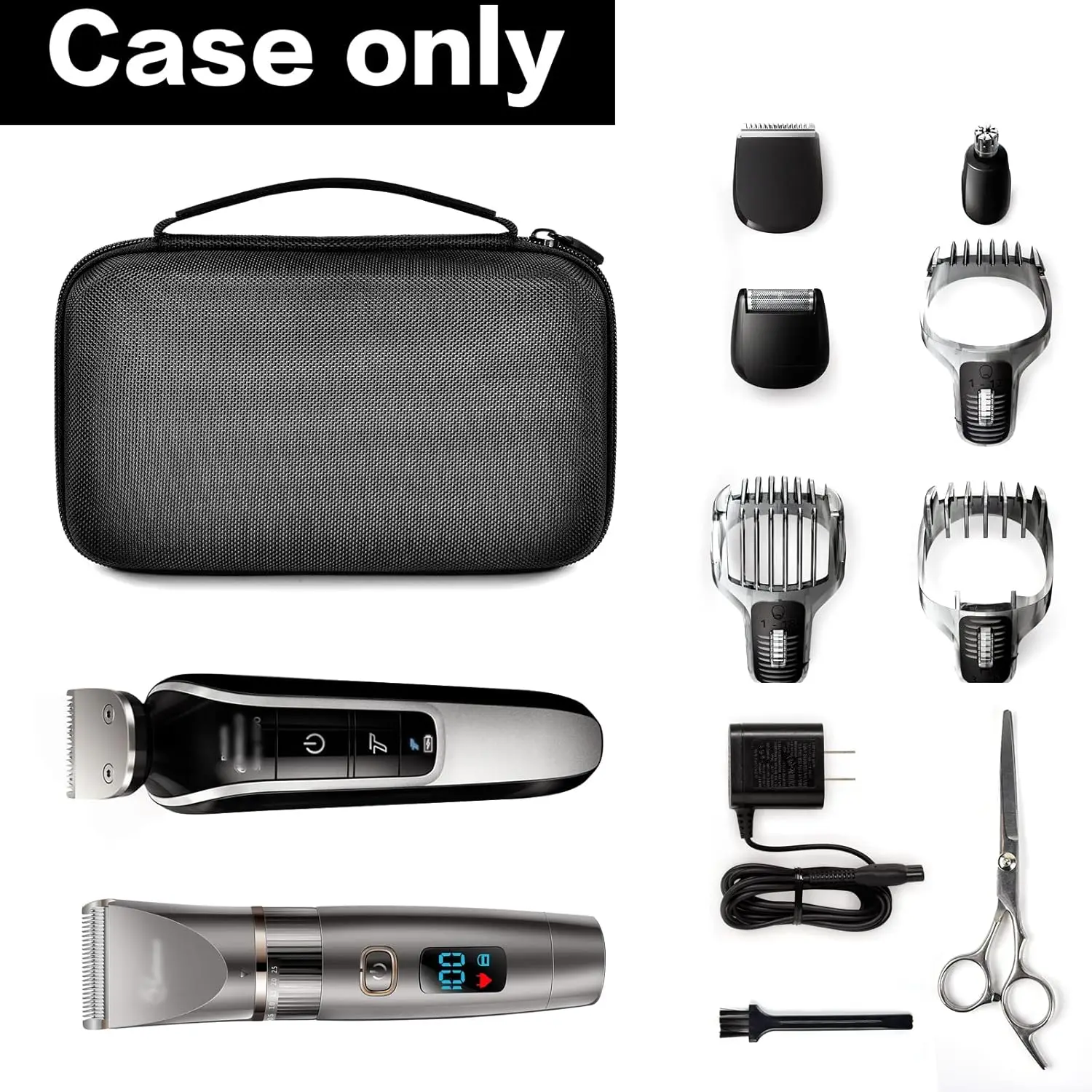 Case Compatible with Hair Clipper Barber Trimmer Travel Storage Organizer for T Finisher Liner and Other Grooming Kit
