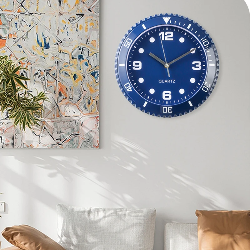 28CM Luxury Wall Clock Design Metal Art Large Digital Luminous Wall Rol Watches Clock House Living Room Decoration