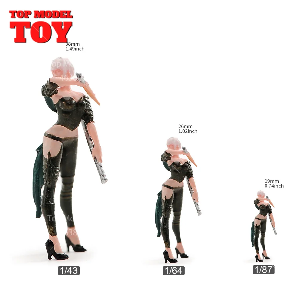 Figurine Fille Tueuse avec Épée de Scène Féminine Peinte, Modèle de Poupées  non Peintes pour Voitures et Véhicules, Jouet Anime 1/64 1/43 1/87 -  AliExpress, image size:1001x1001
