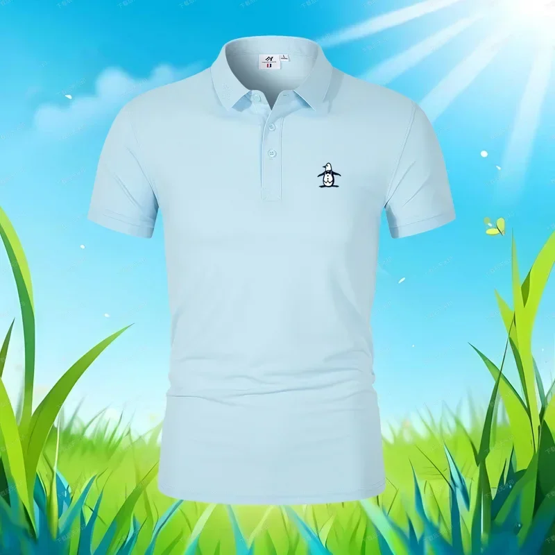 Men's Polo Shirt Summer Short Sleeved T-shirt Polo Collar Fashion Top Trendy Business