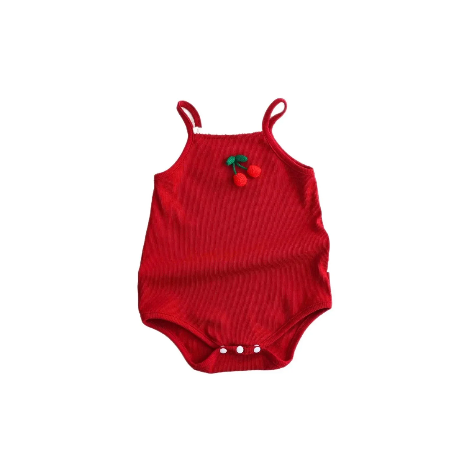 Baby Summer Thin Cherry Blossom Onesie Cotton Romper Suit Newborn Girl Boy Clothes Full Month Hundred Days Babywear