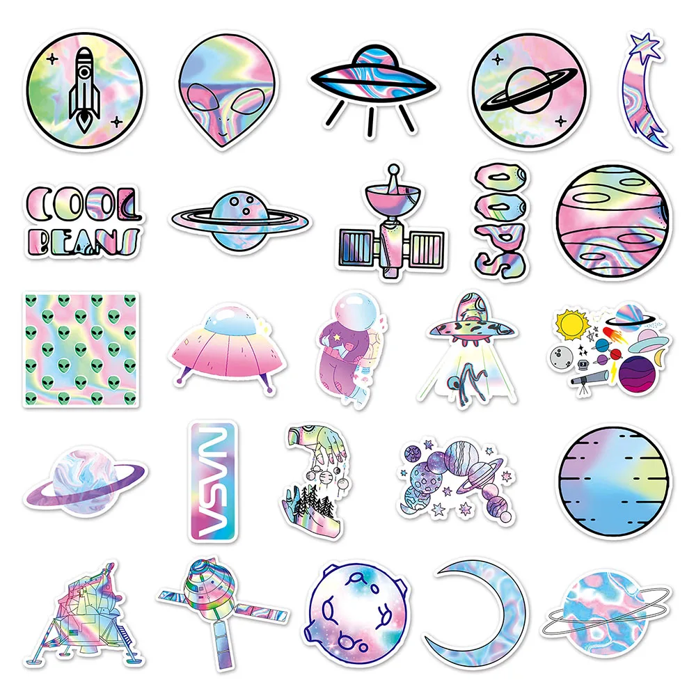 10/30/50PCS VSCO Laser Cartoon Stickers for Luggage Skateboard Laptop Phone  Cute DIY Cool Graffiti Girl Gradient Sticker Decal - AliExpress