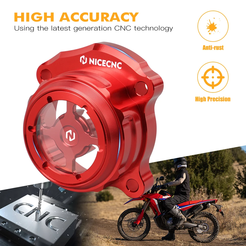 

For 2021 2022 2023 Honda CRF300L /Rally Clear Engine Oil Filter Cap Cover for Honda CRF250L 2013-2016 CRF250L Rally 2017-2021